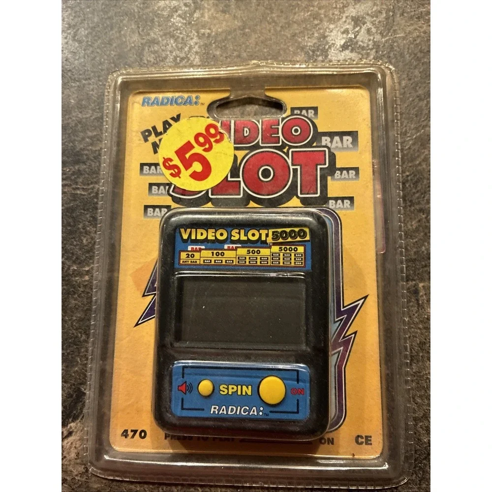 Vintage Radica Video Slot 5000 Model 470 Handheld Electronic Game 90s New Sealed